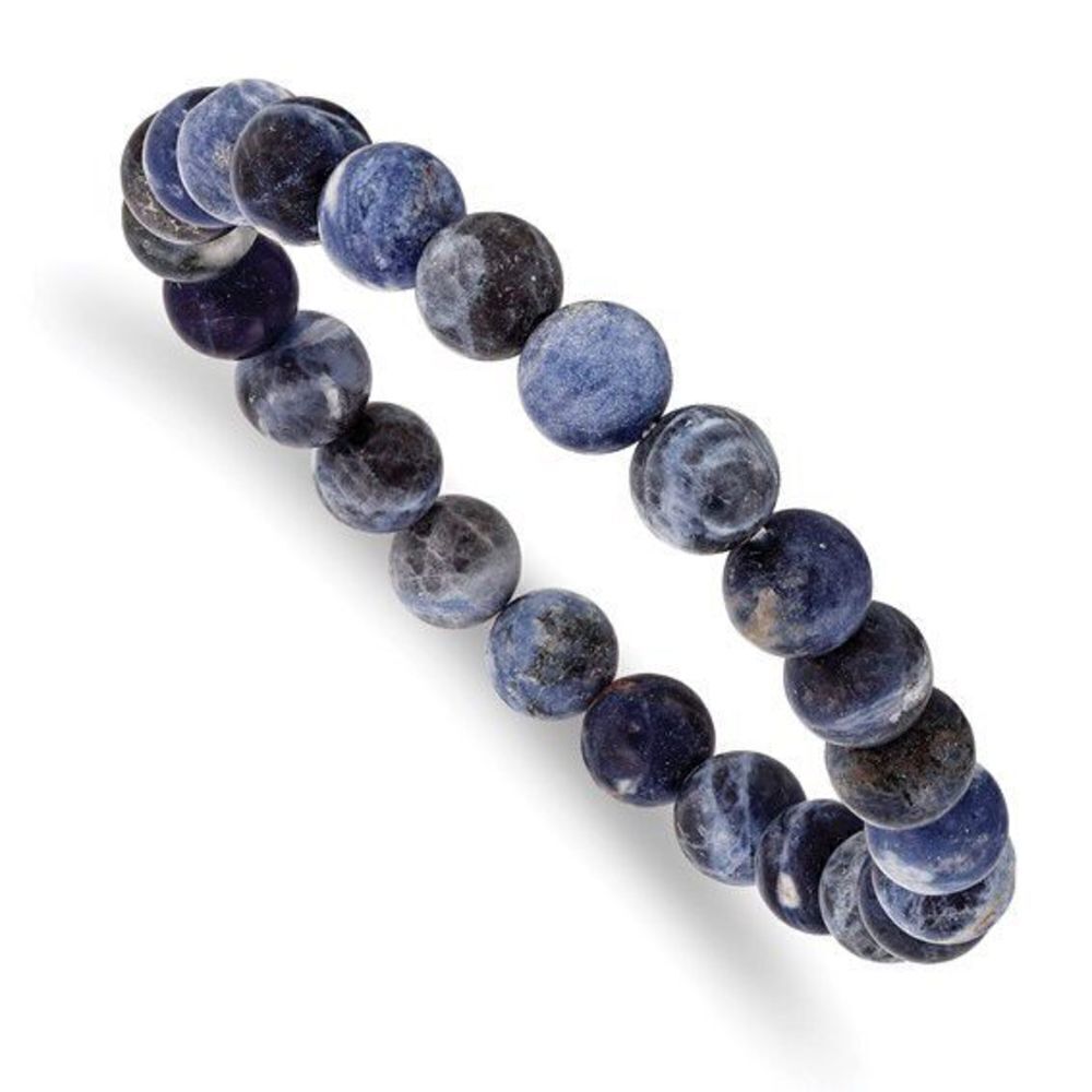 Chisel 8mm Sodalite Agate Beaded Stretch Bracelet